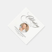 Foto-herdenking van levensstijl Elegante script ro Servet (Hoek)