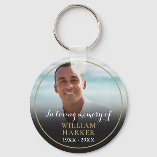 Foto-herdenkings-sleutelhanger Sleutelhanger (Achterkant)