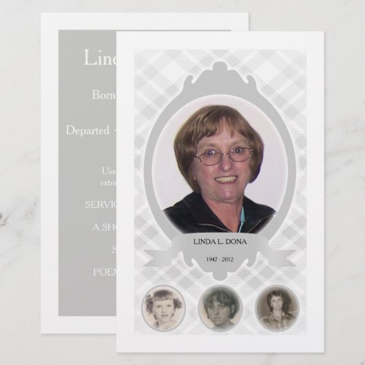 foto - herdenkingsaankondigingen van jaren (Voorkant / Achterkant)