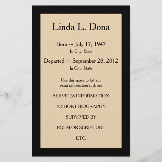 foto - herdenkingsaankondigingen van jaren (Achterkant)