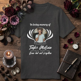 Foto Herdenkingsbetuiging Donkere Bloemen Ter lief T-shirt