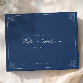 Foto-herdenkingsboek Blauw Gastenboek