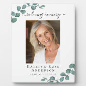 Foto-herdenkingsbord Eucalyptus Funeral Memory Fotoplaat (Voorkant)