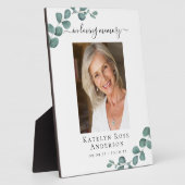Foto-herdenkingsbord Eucalyptus Funeral Memory Fotoplaat (Zijkant)
