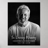 Foto-herdenkingsbord 'Ter nagedachtenis' voor een Poster (Voorkant)