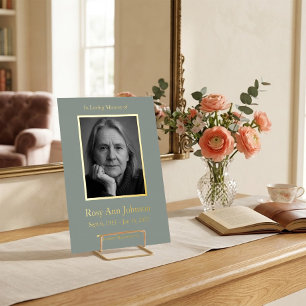 Foto-herdenkingsdienst 'In Loving Memory'  Folie Uitnodiging
