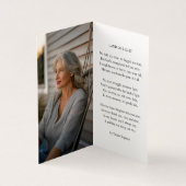 Foto-herdenkingskaart met rouwgebed kaart (Binnen)