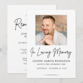 Foto-herdenkingskaart voor rouwdienst kaart (Voorkant / Achterkant)