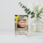 Foto-herdenkingskaartjes Herdenking van het Leven Visitekaartje (Staand voorkant)