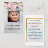 Foto-herdenkingskaartjes Herdenking van het Leven Visitekaartje (Voorkant / Achterkant)