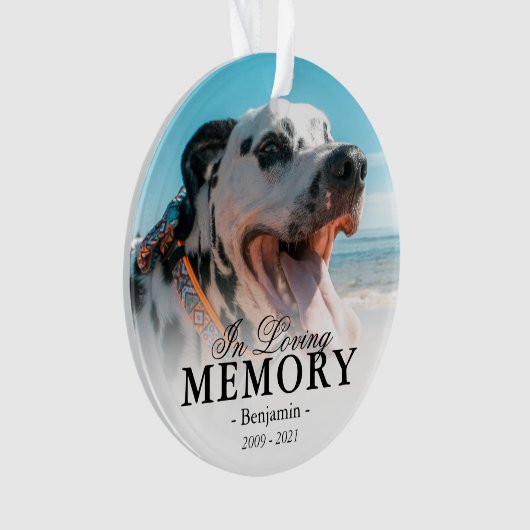 Foto-herdenkingskerstboom Ornament (voorkant)