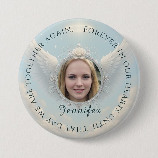 Foto-herdenkingsknop Ronde Button 7,6 Cm (Voorkant)