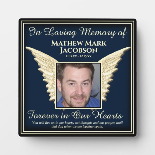 Foto-herdenkingsplaque Fotoplaat (Voorkant)