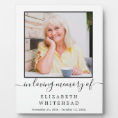 Foto-herdenkingsplaquette Eenvoudige Gedenkplaat Fotoplaat (Voorkant)