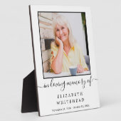 Foto-herdenkingsplaquette Eenvoudige Gedenkplaat Fotoplaat (Zijkant)