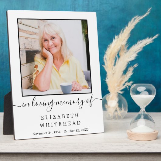 Foto-herdenkingsplaquette Eenvoudige Gedenkplaat Fotoplaat (Zijkant)