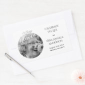 FOTO Herdenkingsplechtigheid Funeral Memorial Wake Rechthoekige Sticker (Envelop)