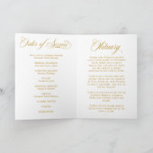 Foto-herdenkingsprogramma Elegant Goud Schrift Uit Kaart (Binnen)