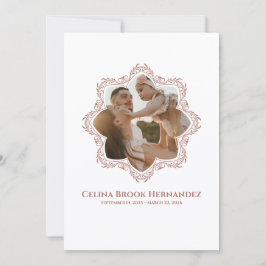 Foto-herdenkingsprogramma — Rose Brown Frame Kaart