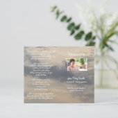 Foto-herdenkingsprogramma voor rouwdienst (Staand voorkant)