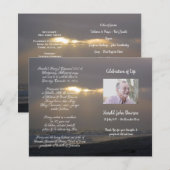 Foto-herdenkingsprogramma voor rouwdienst (Voorkant / Achterkant)