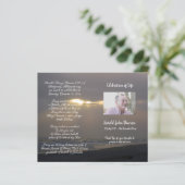 Foto-herdenkingsprogramma voor rouwdienst (Staand voorkant)