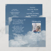 Foto-herdenkingsprogramma voor rouwdienst (Voorkant / Achterkant)