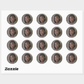 Foto-herdenkingstribute Ronde Sticker (Vel)