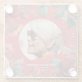 Foto Herdenkingsviering van het leven Funeral Gesc Glazen Onderzetter (Achterkant)