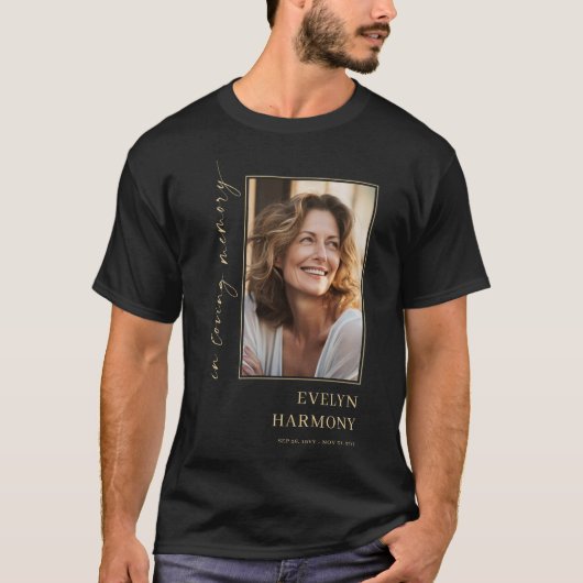 Foto-herdenkingsviering van het leven Funeral T-shirt (Voorkant)