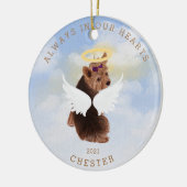 foto herengel honden keramisch ornament (Links)