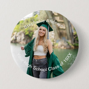 Foto Hereniging Middelbare School Familie Reünie B Ronde Button 7,6 Cm