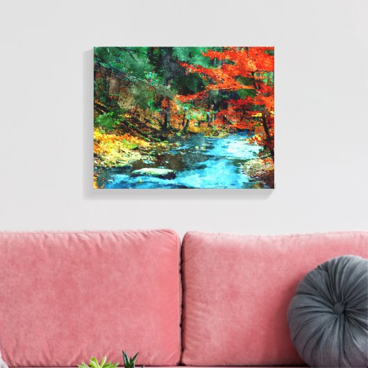 Foto herfst Digital Waterverf Canvas Afdruk (Insitu (Woonkamer))