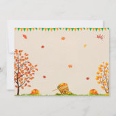 Foto Herfst festival verjaardagsuitnodiging meisje Kaart (Achterkant)