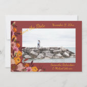 Foto herfst Flower Save The Date (Voorkant)