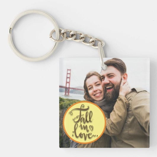 Foto herfst in Love Couples Sleutelhanger (voorkant)