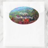 Foto herfst Thanksgiving Ovale Sticker (Tas)
