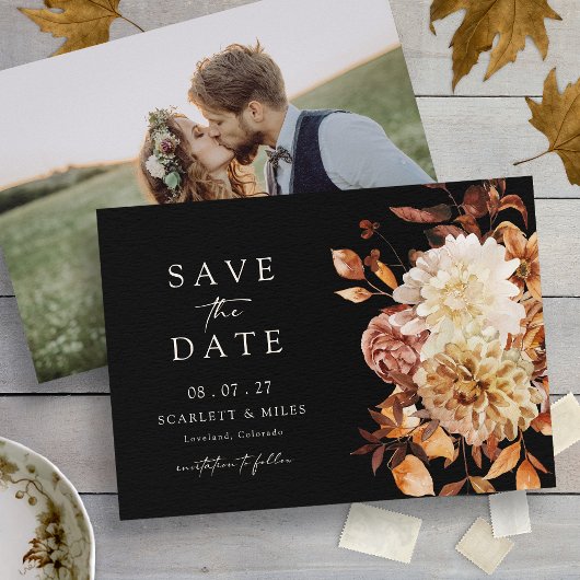 Foto Herfstbladeren Bruiloft Save The Date