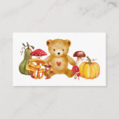 Foto Herinneringen Herfst Teddy Bear Baby shower Informatiekaartje (Voorkant)