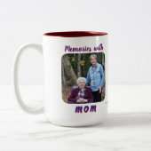 Foto Herinneringen Mama Blauw/Rood Personaliseer Tweekleurige Koffiemok (Links)