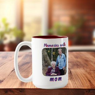 Foto Herinneringen Mama Blauw/Rood Personaliseer Tweekleurige Koffiemok