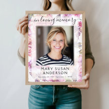 Foto-herinneringsbord met vintage bloemen-welkomst
