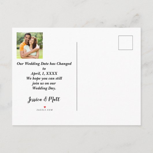 Foto Het Briefkaart Datum wijzigen met Fun Gnome (Achterkant)