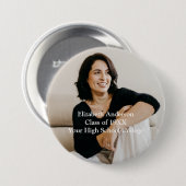 Foto High School College Reünie gepersonaliseerd Ronde Button 7,6 Cm (Voorkant /achterkant)