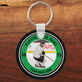 Foto Hockey Player toevoegen | Aangepast team-ijs Sleutelhanger (Voorkant)