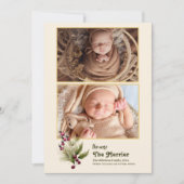 Foto hoe meer de Merrier geboorte Feestdagenkaart (Voorkant)