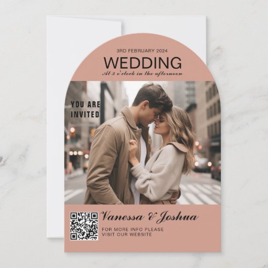 Foto Hoesje Magazin QR Code Wedding Kaart (Voorkant)