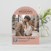 Foto Hoesje Magazin QR Code Wedding Kaart (Staand voorkant)