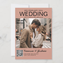 Foto Hoesje Magazin QR Code Wedding Kaart