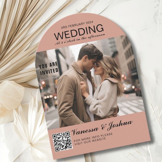 Foto Hoesje Magazin QR Code Wedding Kaart